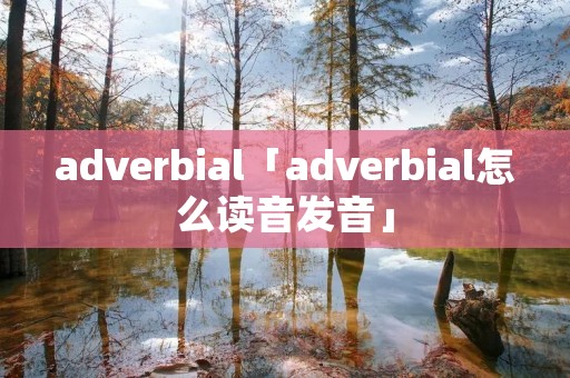adverbial「adverbial怎么读音发音」