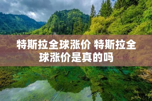 特斯拉全球涨价 特斯拉全球涨价是真的吗