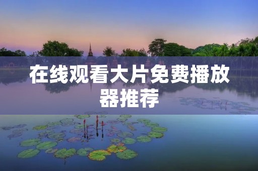 在线观看大片免费播放器推荐