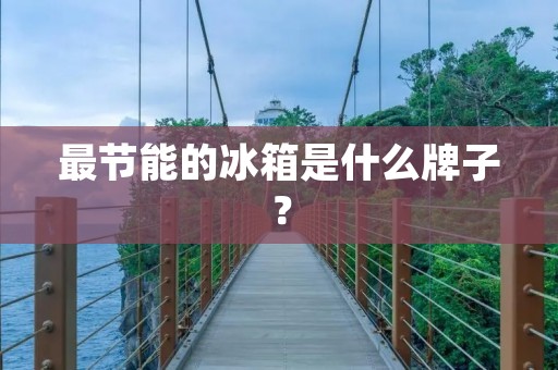 最节能的冰箱是什么牌子? 最节能的冰箱是什么牌子?