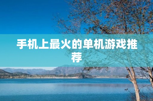 手机上最火的单机游戏推荐 手机上最火的单机游戏推荐