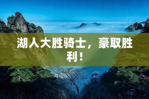 湖人大胜骑士，豪取胜利！