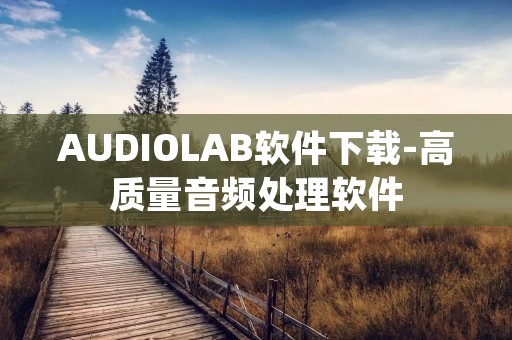 AUDIOLAB软件下载-高质量音频处理软件