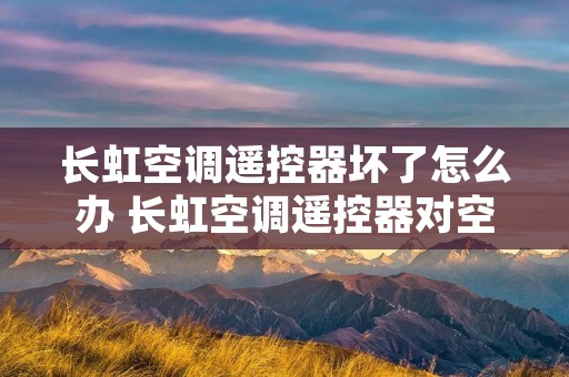 长虹空调遥控器坏了怎么办 长虹空调遥控器对空调失灵如何处理