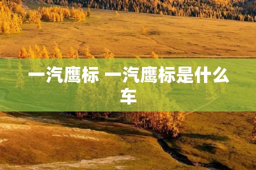 一汽鹰标 一汽鹰标是什么车