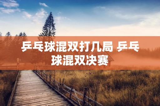 乒乓球混双打几局 乒乓球混双决赛