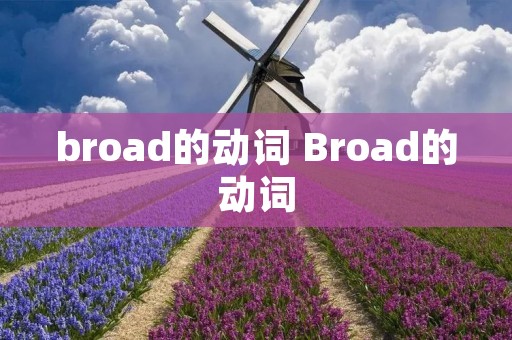 broad的动词 Broad的动词 broad的动词 Broad的动词