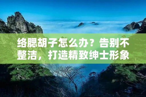 络腮胡子怎么办？告别不整洁，打造精致绅士形象