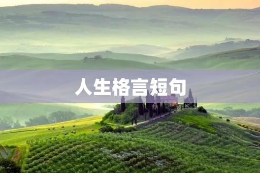 人生格言短句:引领人生的智慧箴言 人生格言短句:引领人生的智慧箴言