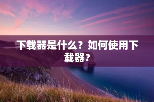 下载器是什么?如何使用下载器? 下载器是什么?如何使用下载器?