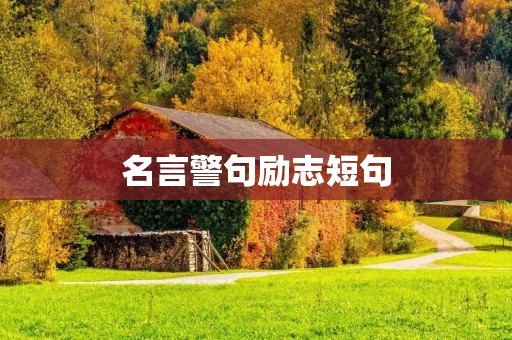 名言警句励志短句:点燃人生激情的力量