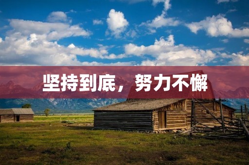 坚持到底，努力不懈：经典语录与实践