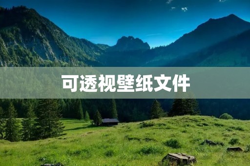 可透视壁纸文件：让你的桌面更加个性化