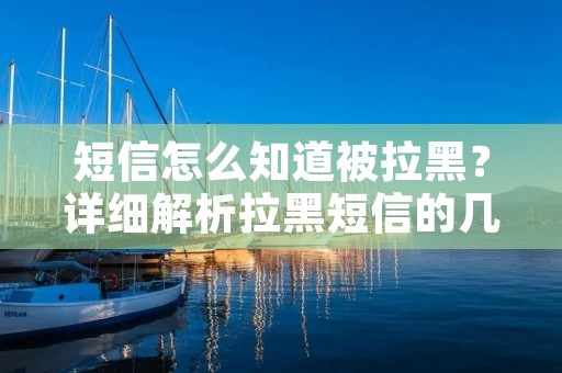 短信怎么知道被拉黑?详细解析拉黑短信的几种表现及应对方法
