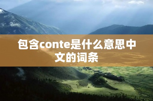 包含conte是什么意思中文的词条