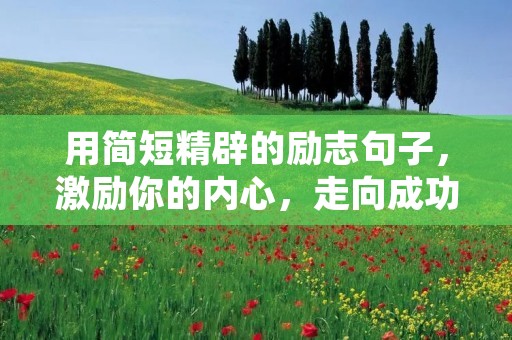 用简短精辟的励志句子,激励你的内心,走向成功!