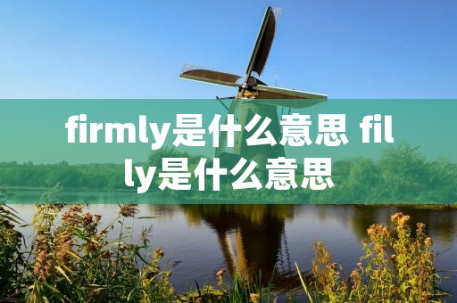 firmly是什么意思 filly是什么意思