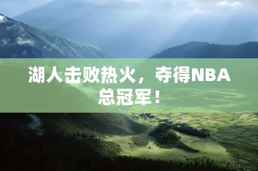 湖人击败热火，夺得NBA总冠军！