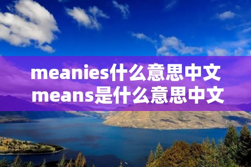 meanies什么意思中文 means是什么意思中文意思
