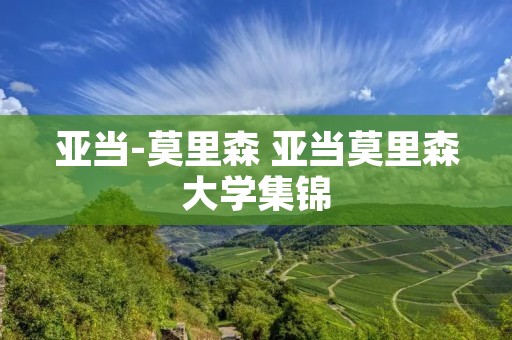 亚当-莫里森 亚当莫里森大学集锦 亚当-莫里森 亚当莫里森大学集锦