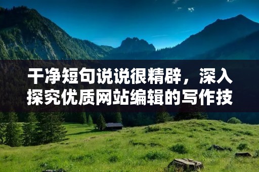 干净短句说说很精辟,深入探究优质网站编辑的写作技巧 干净短句说说很精辟,深入探究优质网站编辑的写作技巧