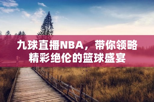 九球直播NBA,带你领略精彩绝伦的篮球盛宴