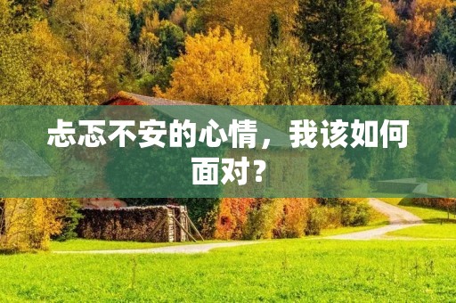 忐忑不安的心情，我该如何面对？