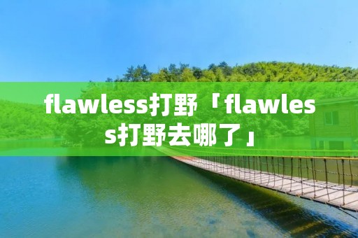 flawless打野「flawless打野去哪了」