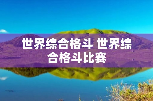 世界综合格斗 世界综合格斗比赛 世界综合格斗 世界综合格斗比赛