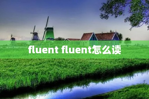 fluent fluent怎么读 fluent fluent怎么读