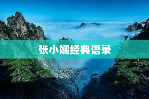 张小娴经典语录：用文字唤醒你内心深处的感动和思考