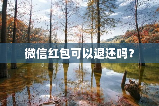 微信红包可以退还吗？