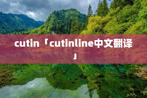 cutin「cutinline中文翻译」
