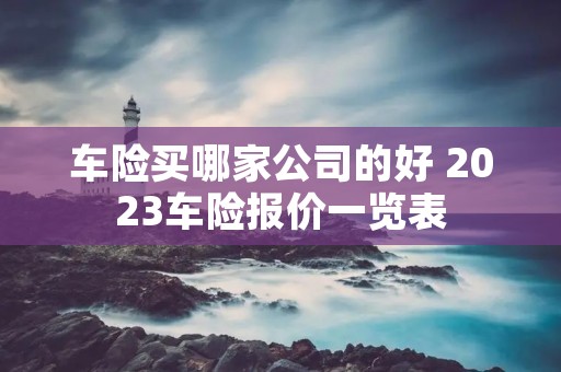 车险买哪家公司的好 2023车险报价一览表 车险买哪家公司的好 2023车险报价一览表