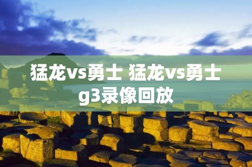 猛龙vs勇士 猛龙vs勇士g3录像回放
