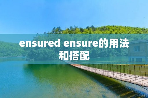 ensured ensure的用法和搭配