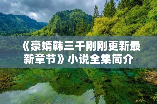 《豪婿韩三千刚刚更新最新章节》小说全集简介