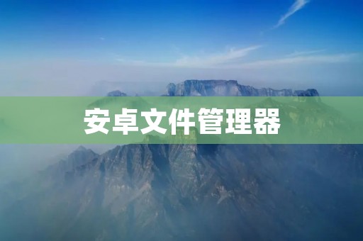 安卓文件管理器:帮助你轻松管理你的手机文件 安卓文件管理器:帮助你轻松管理你的手机文件