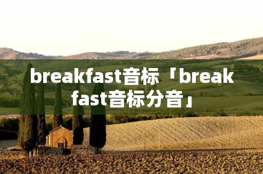 breakfast音标「breakfast音标分音」