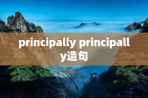 principally principally造句