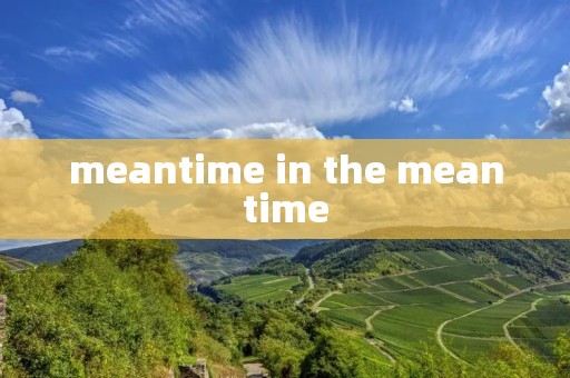 meantime in the meantime