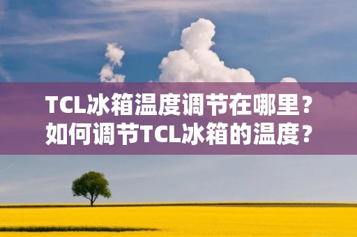 TCL冰箱温度调节在哪里？如何调节TCL冰箱的温度？