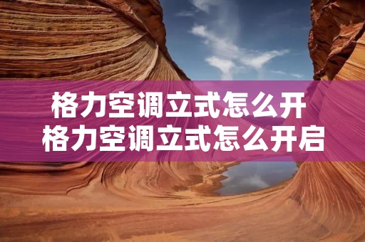 格力空调立式怎么开 格力空调立式怎么开启