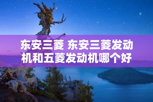 东安三菱 东安三菱发动机和五菱发动机哪个好
