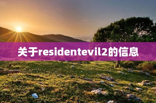 关于residentevil2的信息
