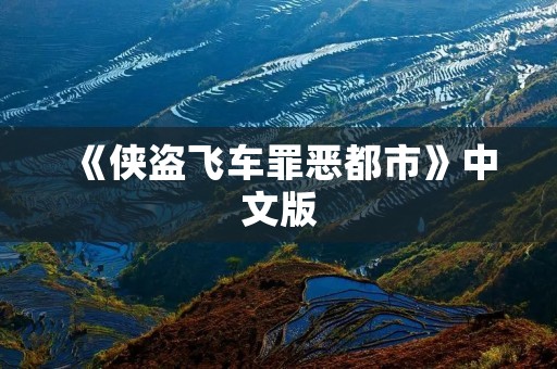 《侠盗飞车罪恶都市》中文版：重返自由城，探索黑暗世界