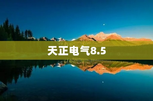 天正电气8.5：开启数字化建设新时代
