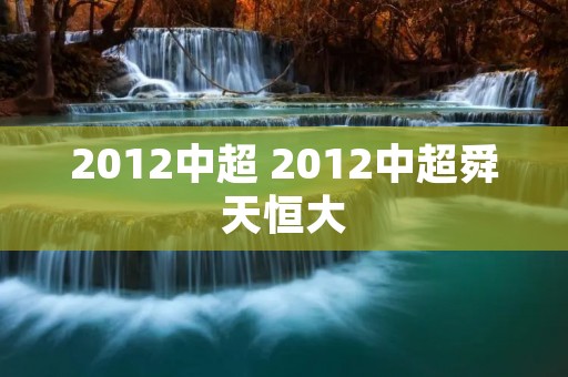 2012中超 2012中超舜天恒大