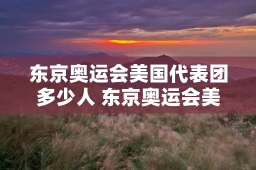 东京奥运会美国代表团多少人 东京奥运会美国代表团人数