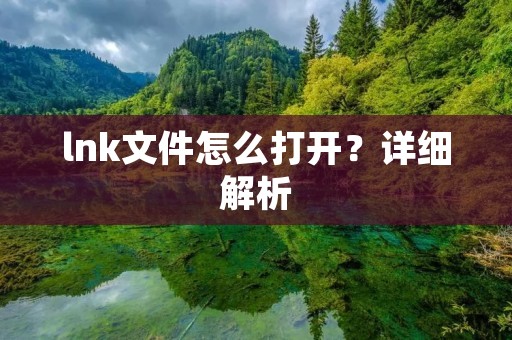 lnk文件怎么打开？详细解析